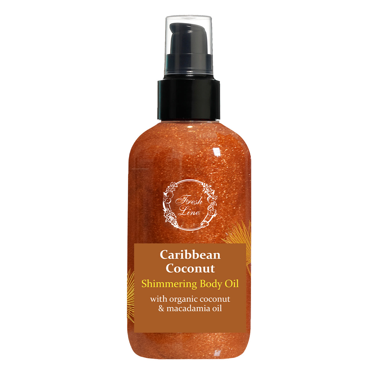 Caribbean Coconut Ξηρό Λάδι Λάμψης Σώματος