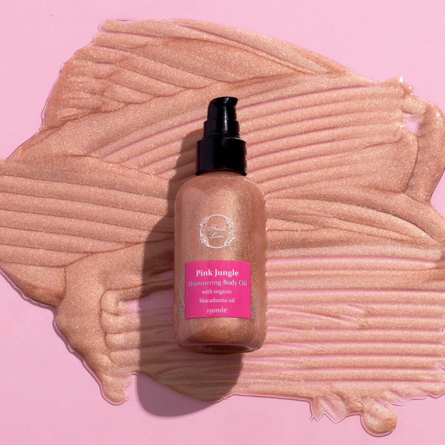 Pink Jungle Ξηρό Λάδι Λάμψης Σώματος