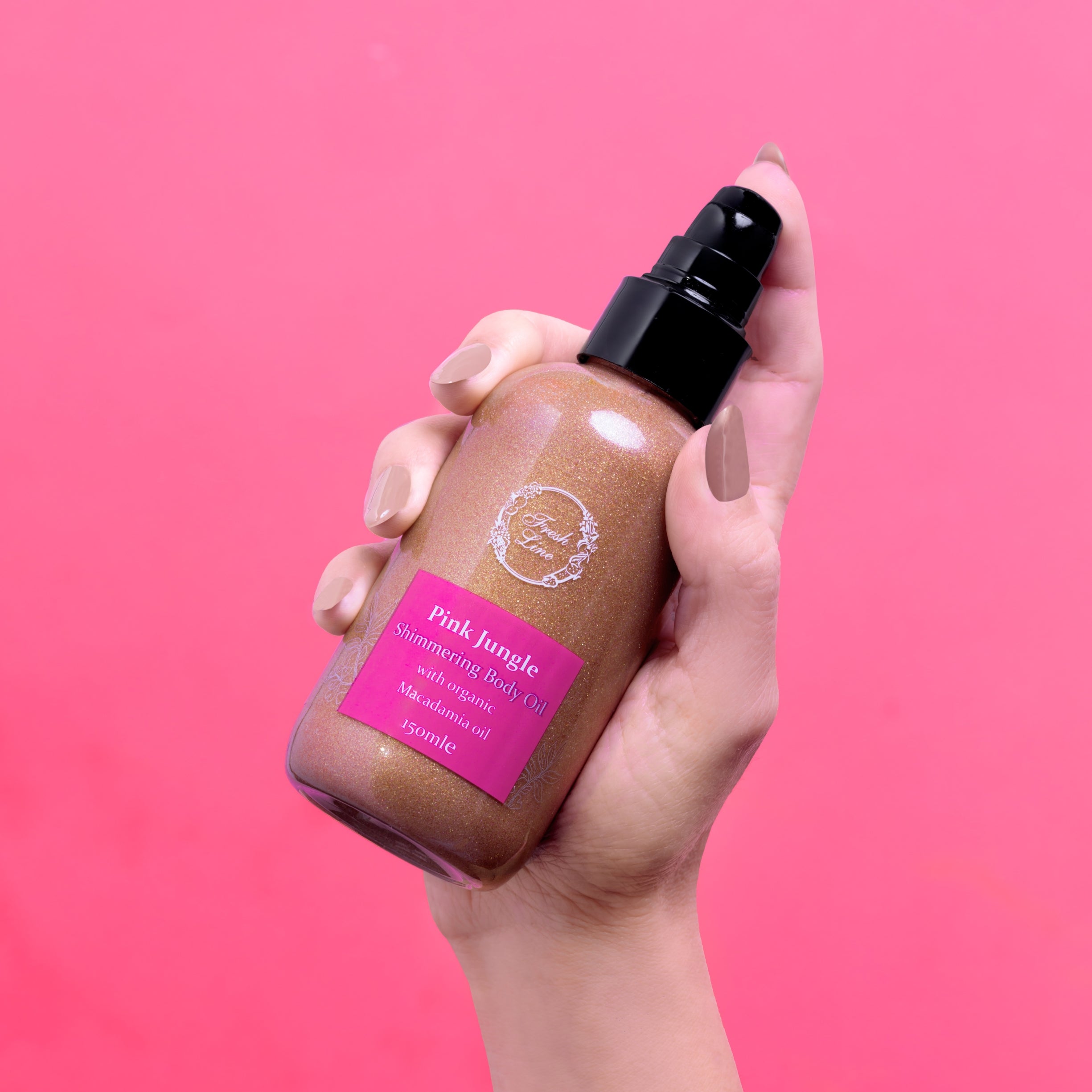 Pink Jungle Ξηρό Λάδι Λάμψης Σώματος